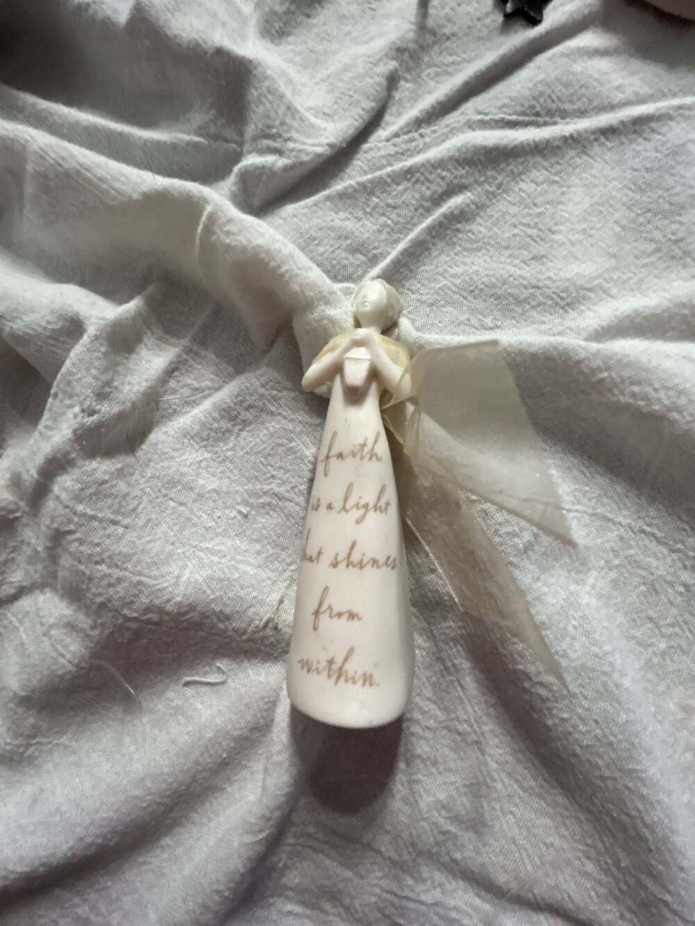 Enesco Foundations Angel Figurine Faith Is A Light That Shines From Within